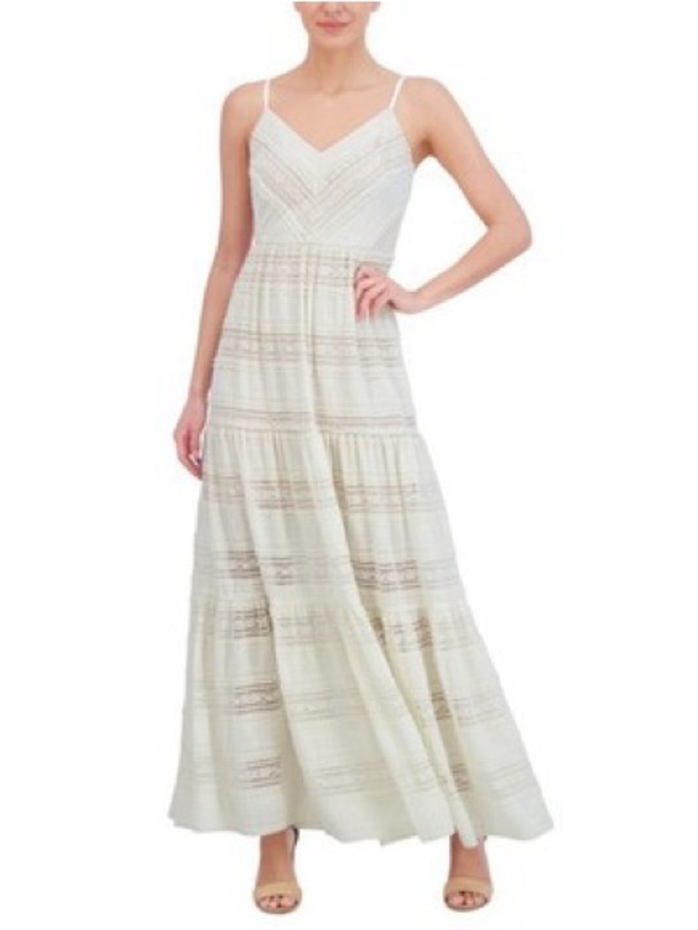 Eliza J Ivory Lace Maxi Dress